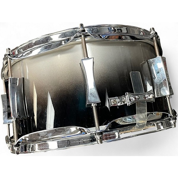 Used Pork Pie 12X7 Little Squealer Snare Black and Silver burst Drum