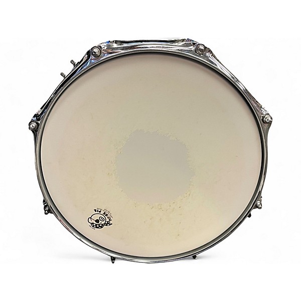 Used Pork Pie 12X7 Little Squealer Snare Black and Silver burst Drum