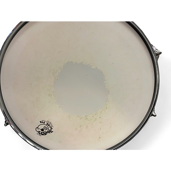 Used Pork Pie 12X7 Little Squealer Snare Black and Silver burst Drum