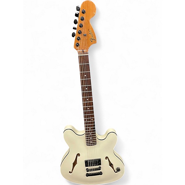 Used Fender TOM DELONGE STARCASTER Olympic White Hollow Body Electric Guitar