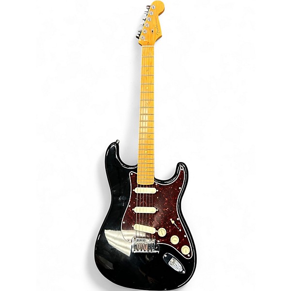 Used Fender American Deluxe Stratocaster V Neck Black Solid Body Electric Guitar