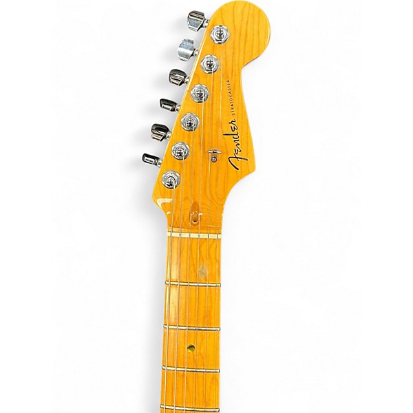 Used Fender American Deluxe Stratocaster V Neck Black Solid Body Electric Guitar