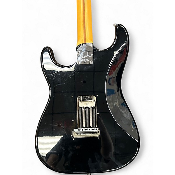 Used Fender American Deluxe Stratocaster V Neck Black Solid Body Electric Guitar
