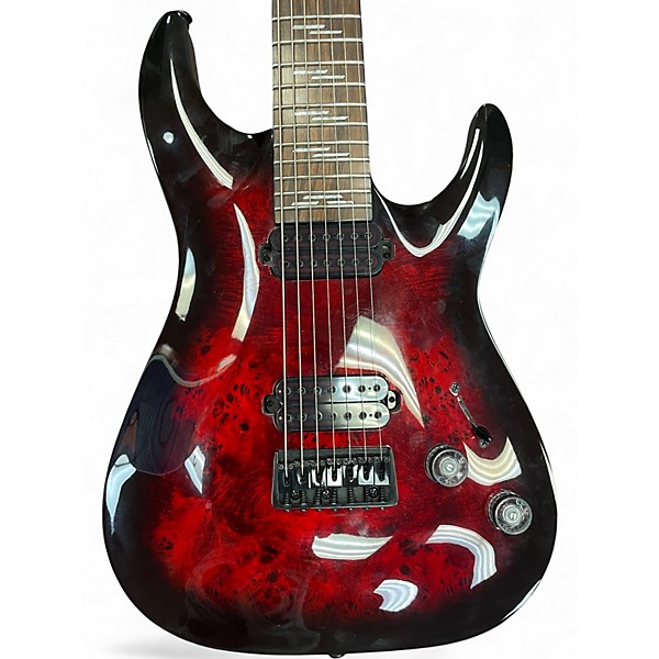 Used Schecter Guitar Research OMEN ELITE 7 RED Solid Body Electric Guitar