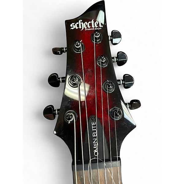 Used Schecter Guitar Research OMEN ELITE 7 RED Solid Body Electric Guitar