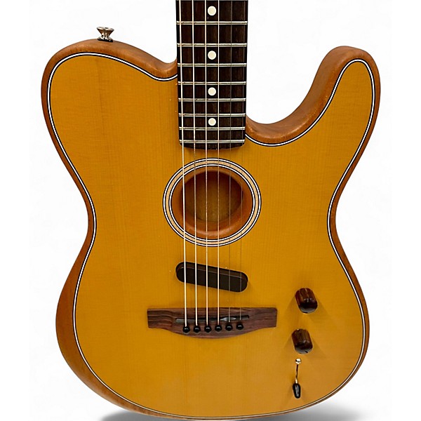 Used Fender Acoustasonic Player Telecaster Butterscotch Blonde Acoustic Electric Guitar