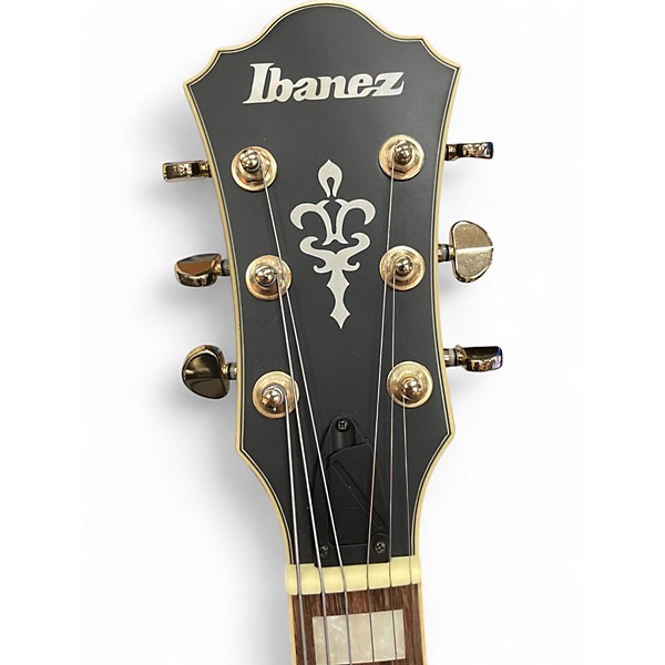 Used Ibanez AF75GBKF Satin Black Hollow Body Electric Guitar