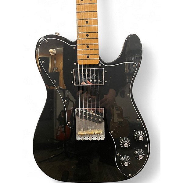 Used Fender Telecaster Custom Black Solid Body Electric Guitar