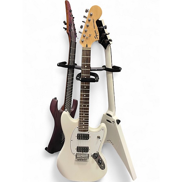 Used Squier Bullet Mustang HH White Solid Body Electric Guitar