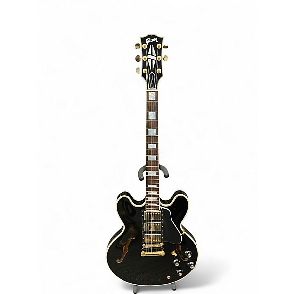 Used 2018 Gibson Custom Shop ES-335 Black Beauty Black Hollow Body Electric Guitar