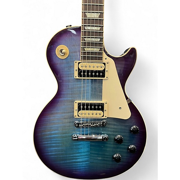 Used Gibson Les Paul Traditional Pro V Flame Top Blueberry Burst Solid Body Electric Guitar