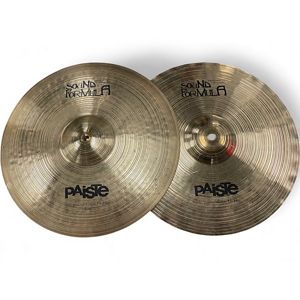 Used Paiste 14in Sound Formula Sound Edge Hi Hat Pair Cymbal