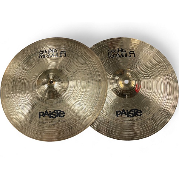 Used Paiste 14in Sound Formula Sound Edge Hi Hat Pair Cymbal