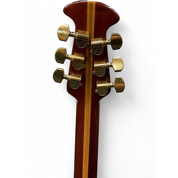 Used Ovation 1117 Left Handed Natural Acoustic Electric Guitar