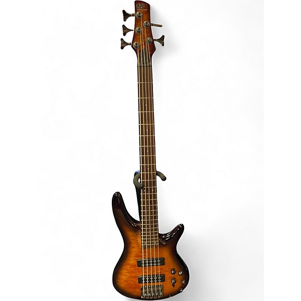 Used Ibanez SR405EQM DRAGON EYE BURST Electric Bass Guitar