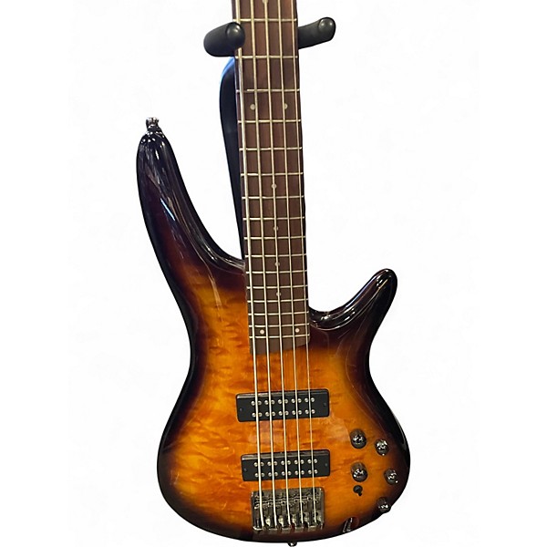 Used Ibanez SR405EQM DRAGON EYE BURST Electric Bass Guitar