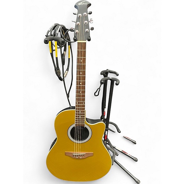 Used Applause Summit Series AE28 Metallic Gold Acoustic Guitar