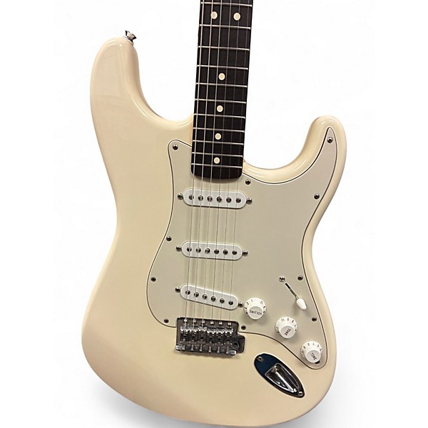 Used 2004 Fender Standard Stratocaster Olympic White Solid Body Electric Guitar