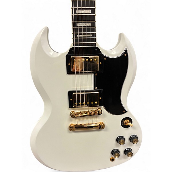 Used 2024 Epiphone sg custom Alpine White Solid Body Electric Guitar