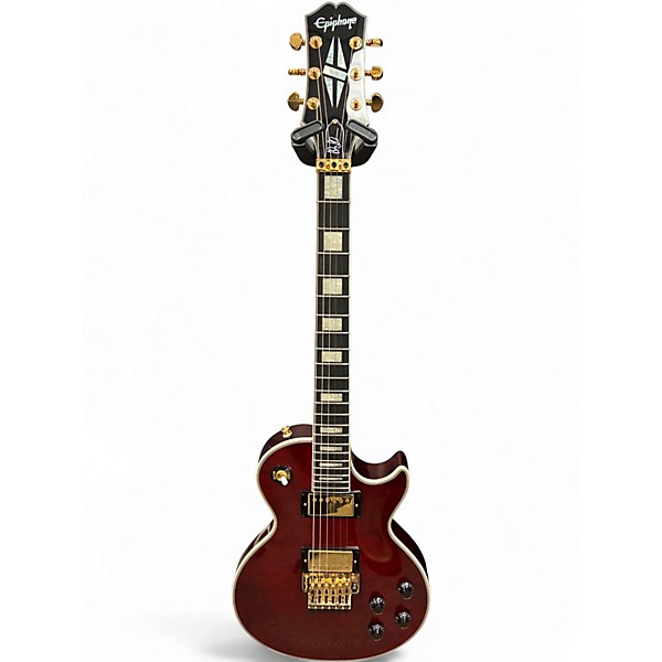 Used 2023 Epiphone alex lifeson les paul axcess WINE RED Solid Body Electric Guitar