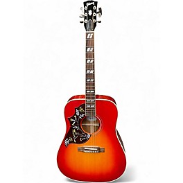 Used Gibson Hummingbird left Handed vintage Cherry Sunburst Acoustic Guitar