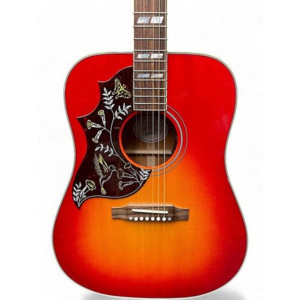 Used Gibson Hummingbird left Handed vintage Cherry Sunburst Acoustic Guitar