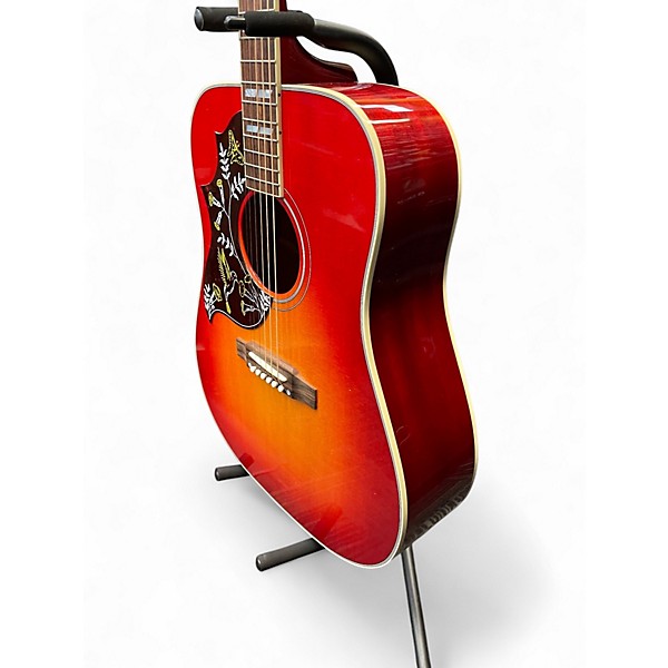 Used Gibson Hummingbird left Handed vintage Cherry Sunburst Acoustic Guitar