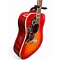 Used Gibson Hummingbird left Handed vintage Cherry Sunburst Acoustic Guitar