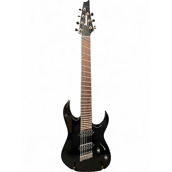 Used 2024 Ibanez RGMS7 Black Solid Body Electric Guitar