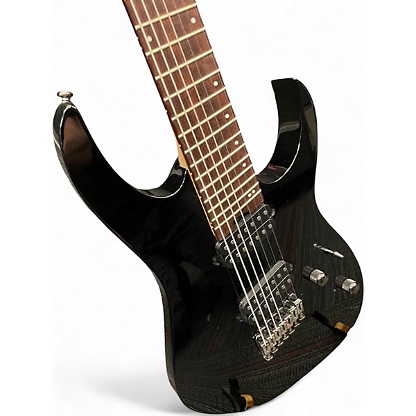 Used 2024 Ibanez RGMS7 Black Solid Body Electric Guitar