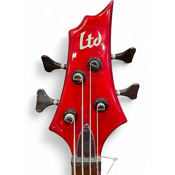 Used ESP Ltd B-154DX Red Electric Bass Guitar