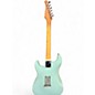 Used Sawtooth ST-ES-DBLP Daphne Blue Electric Guitar with Pearl White Pick Daphne Blue Solid Body Electric Guitar