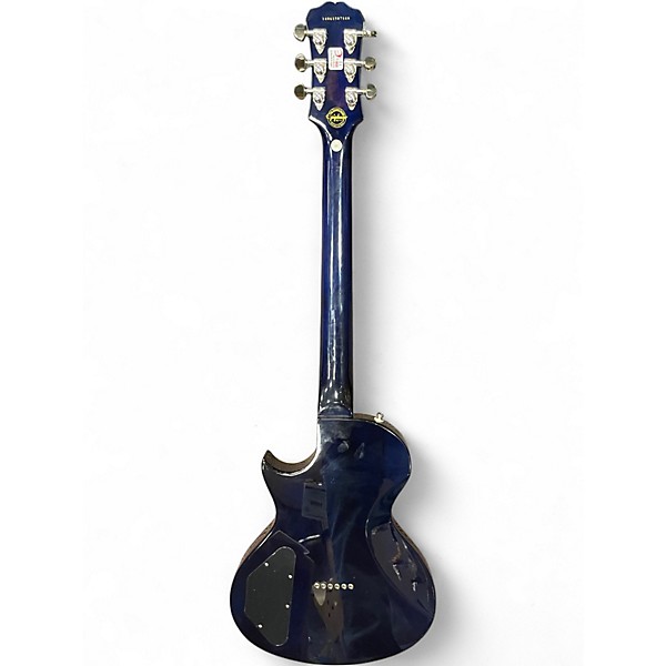 Used Epiphone Nighthawk Custom Reissue Blue Quilt Solid Body Electric Guitar
