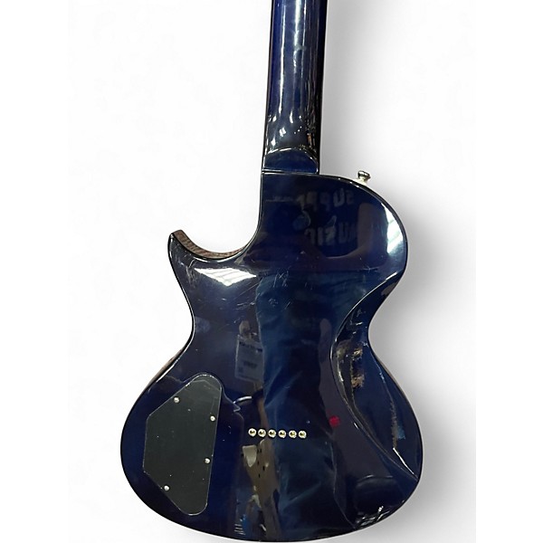 Used Epiphone Nighthawk Custom Reissue Blue Quilt Solid Body Electric Guitar
