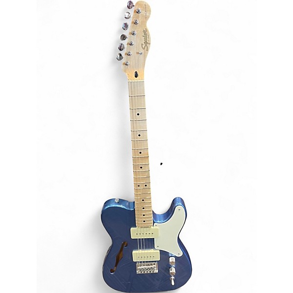 Used Squier Paranormal thinline Cabronita telecaster Lake Placid Blue Hollow Body Electric Guitar