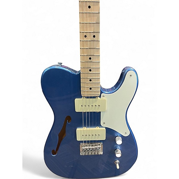 Used Squier Paranormal thinline Cabronita telecaster Lake Placid Blue Hollow Body Electric Guitar