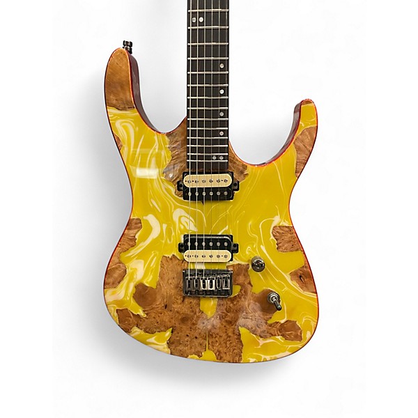 Used Leo Jaymz Monsoon Deluxe Yellow Solid Body Electric Guitar