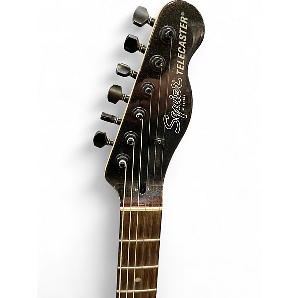 Used Squier Deluxe Telecaster  Blackout Solid Body Electric Guitar