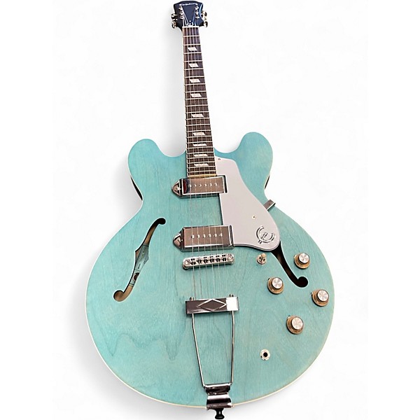 Used Epiphone casino worn Trans Blue Hollow Body Electric Guitar