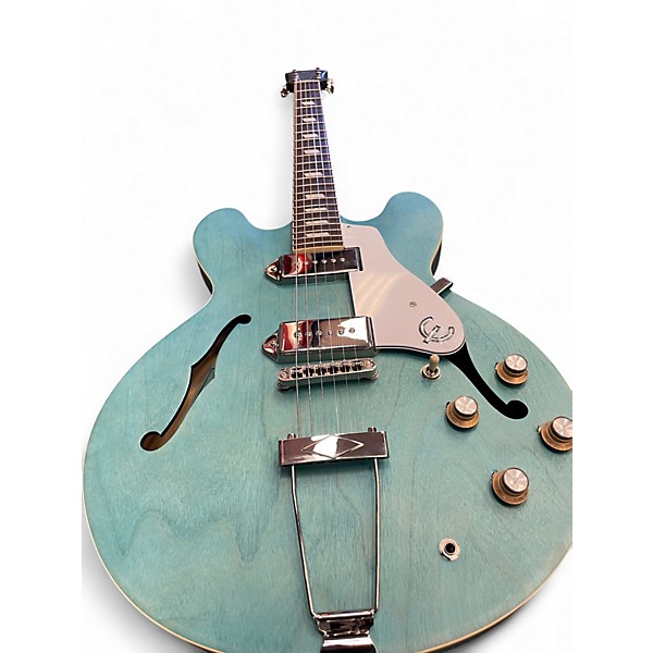 Used Epiphone casino worn Trans Blue Hollow Body Electric Guitar