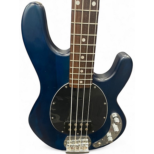 Used Sterling by Music Man Sub 4 Blue Electric Bass Guitar