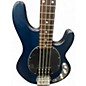 Used Sterling by Music Man Sub 4 Blue Electric Bass Guitar