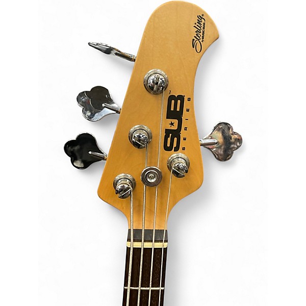 Used Sterling by Music Man Sub 4 Blue Electric Bass Guitar