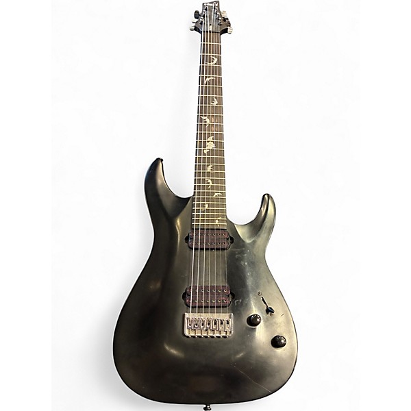 Used Schecter Guitar Research Damien 7 String Black Solid Body Electric Guitar