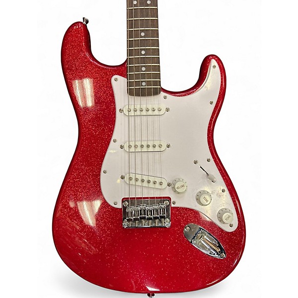 Used Squier Bullet Stratocaster HT Red Sparkle Solid Body Electric Guitar