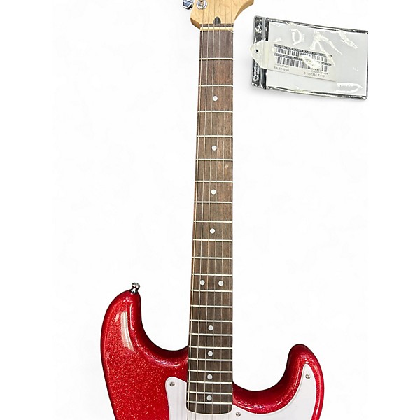 Used Squier Bullet Stratocaster HT Red Sparkle Solid Body Electric Guitar