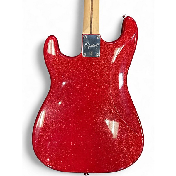 Used Squier Bullet Stratocaster HT Red Sparkle Solid Body Electric Guitar