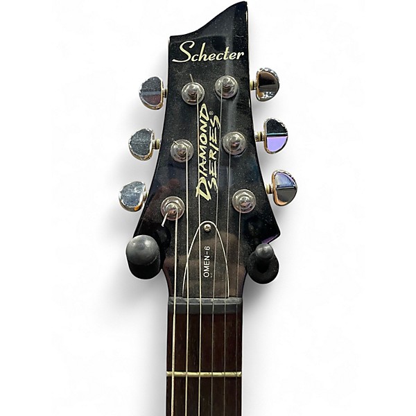 Used Schecter Guitar Research Omen 6 Black Solid Body Electric Guitar