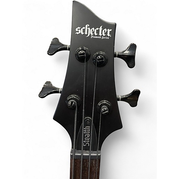 Used Schecter Guitar Research Stealth Bass 4 Satin Black Electric Bass Guitar