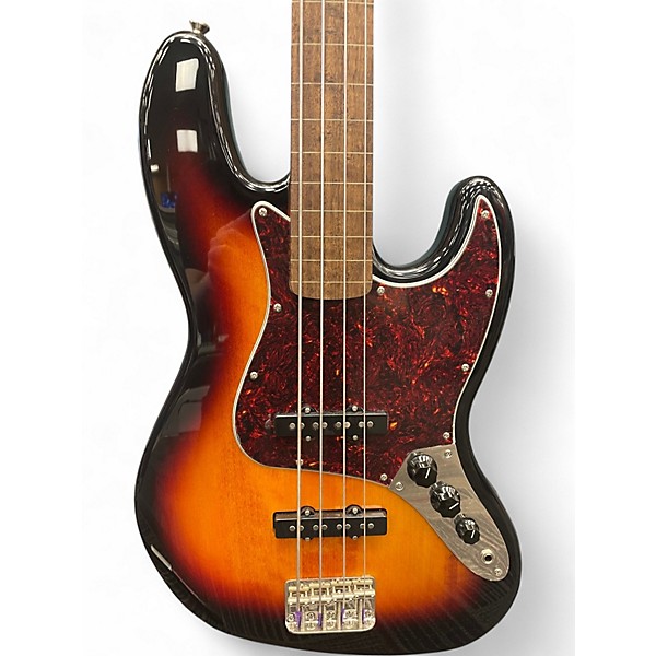 Used Squier Classic Vibe '60s Jazz Bass Fretless 2 Color Sunburst Electric Bass Guitar